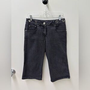 Vintage Y2K Larry Levine Petite Charcoal Cropped Jeans